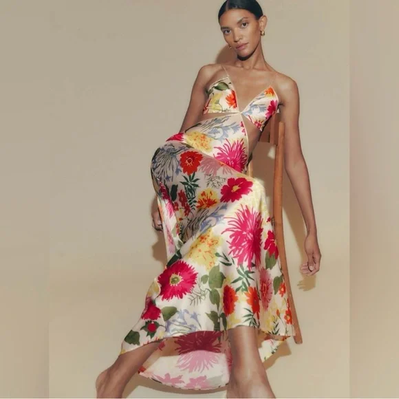 Reformation Cut-Out Floral Maxi Dress - Picture 1 of 6